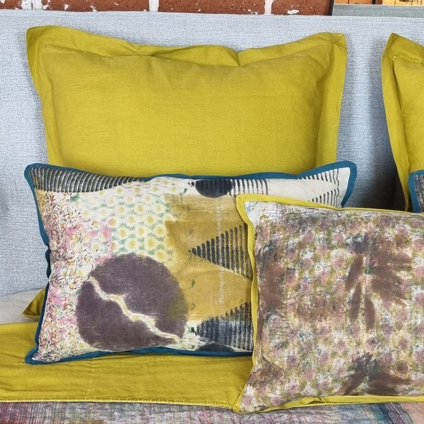 Euro Pillow Cover - 60 x 60cm Citrine and Carnelian