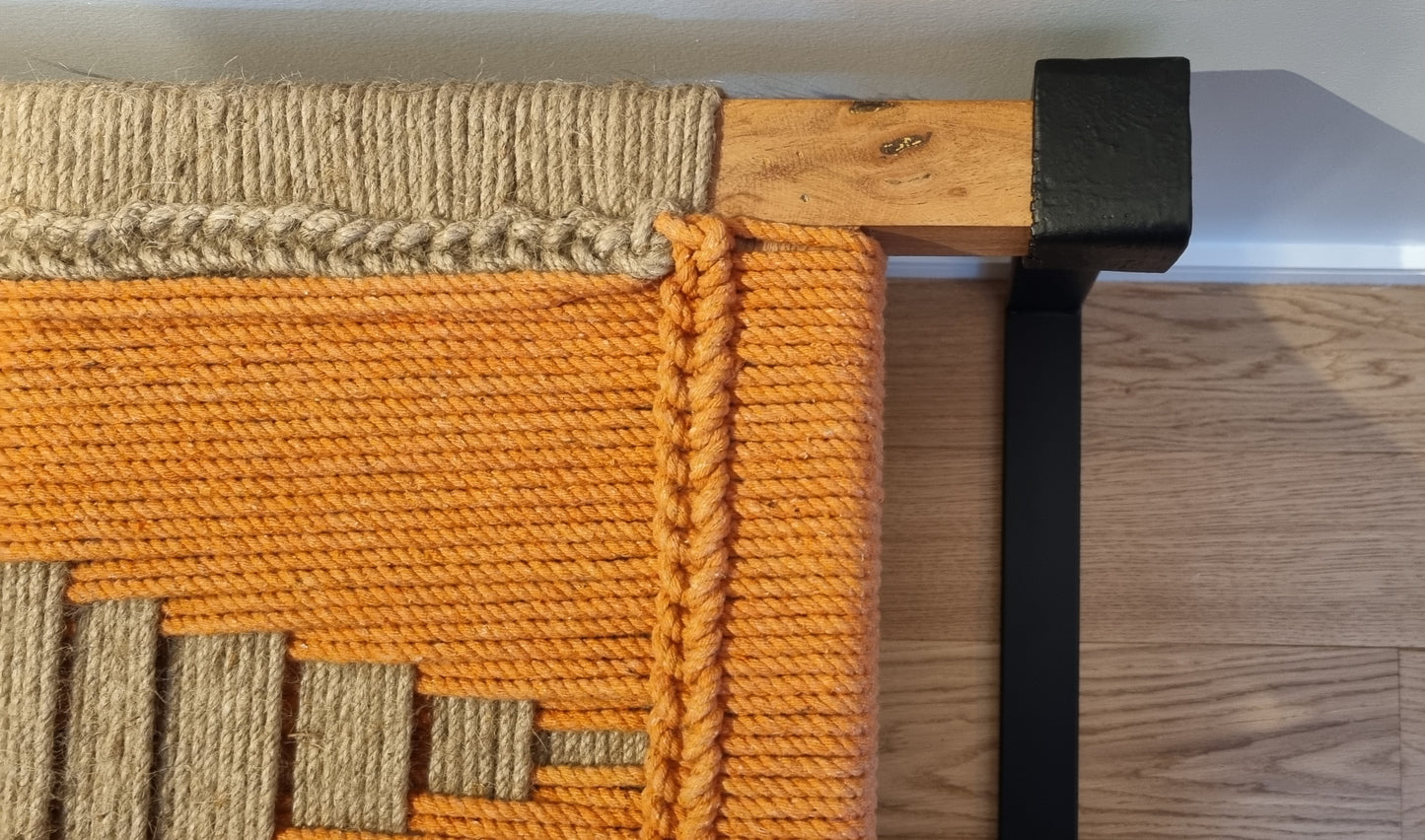 Hand Woven Bench Seat - Carnelian