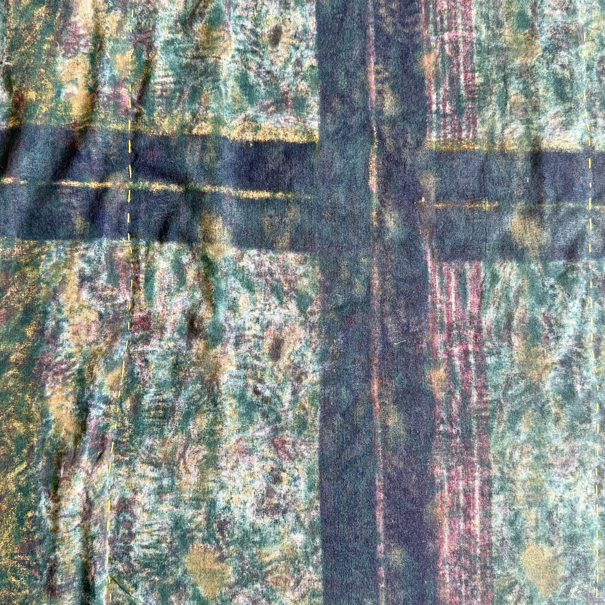 Kantha Dohar - Cubist Grid / Citrine - One of a Kind