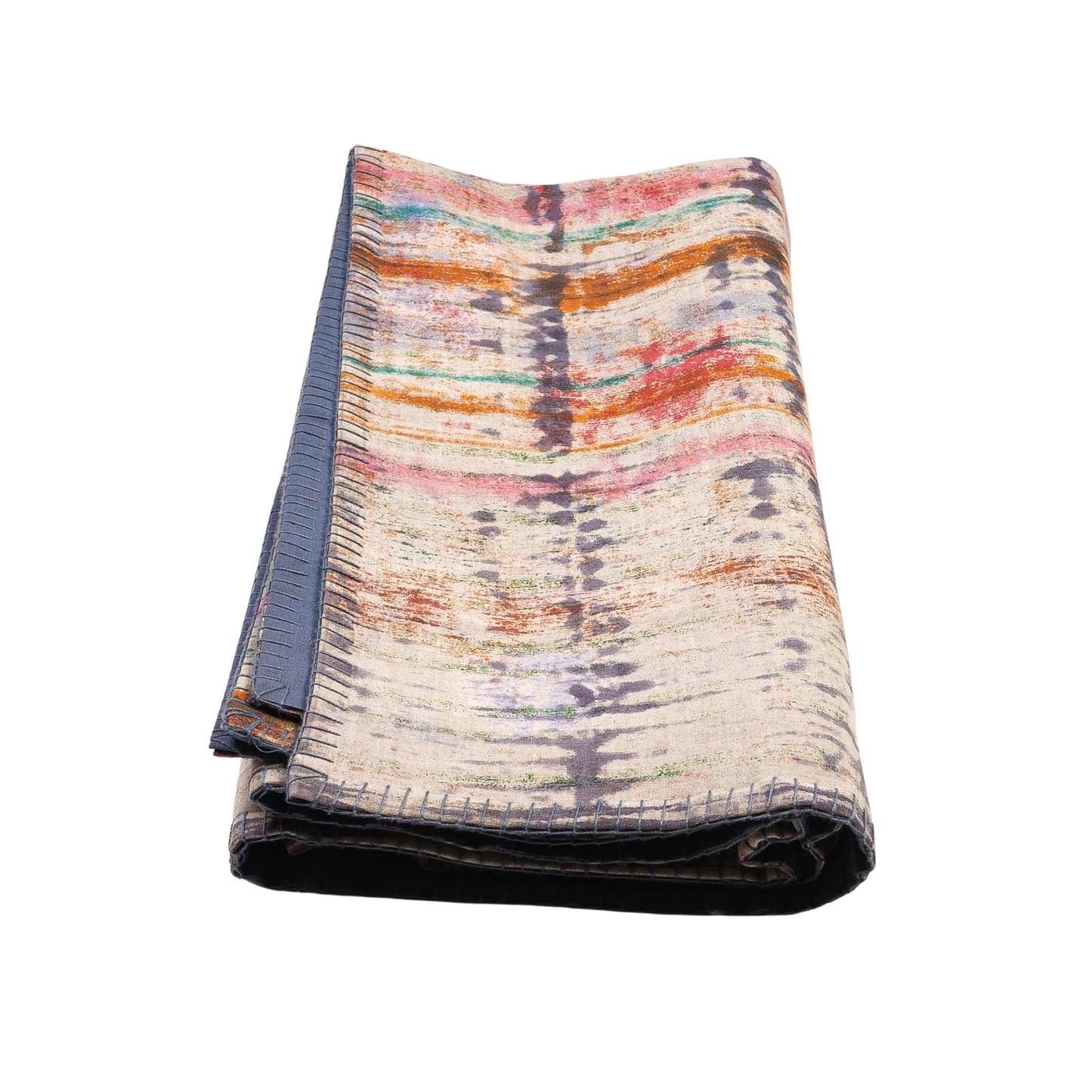 Half Kantha Doha Quilt - Blue Iris Q.BI 107