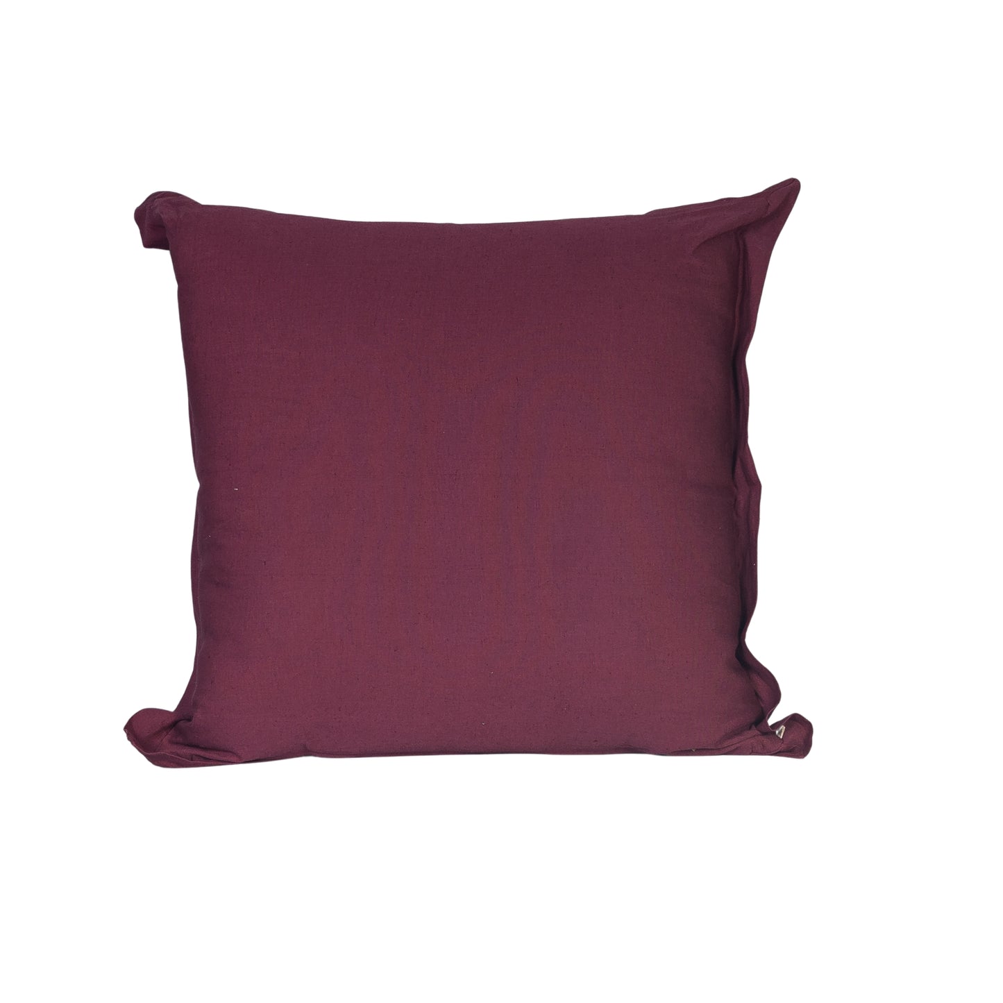 Euro Pillow Cover - 60 x 60cm Blue Iris with Damson border