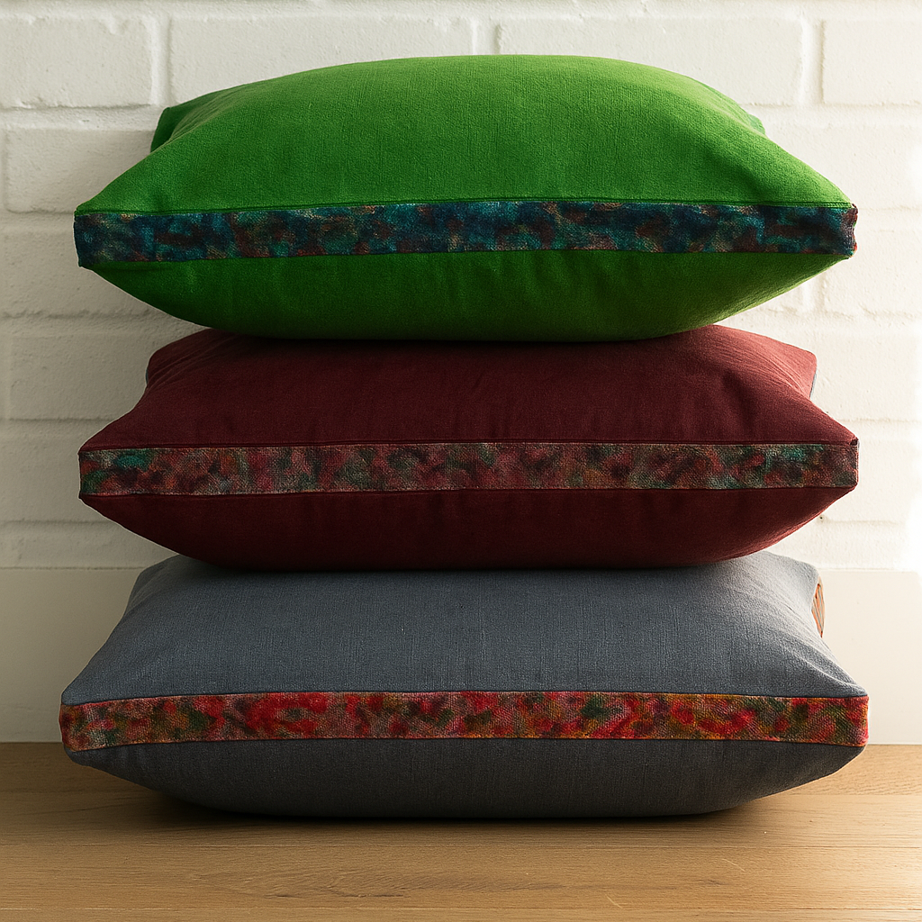 Panel Box Cushion 50 x 50 Damson