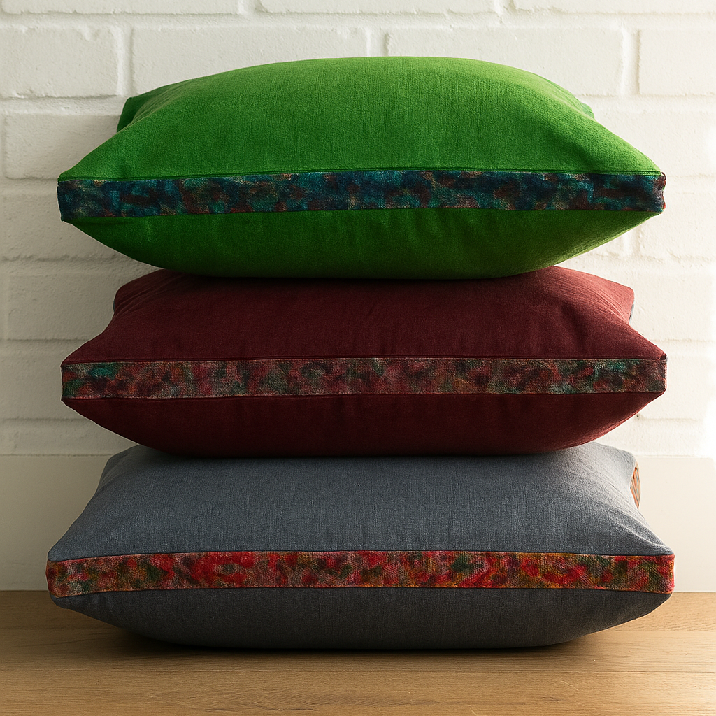 Panel Box Cushion 50 x 50 Blue Iris