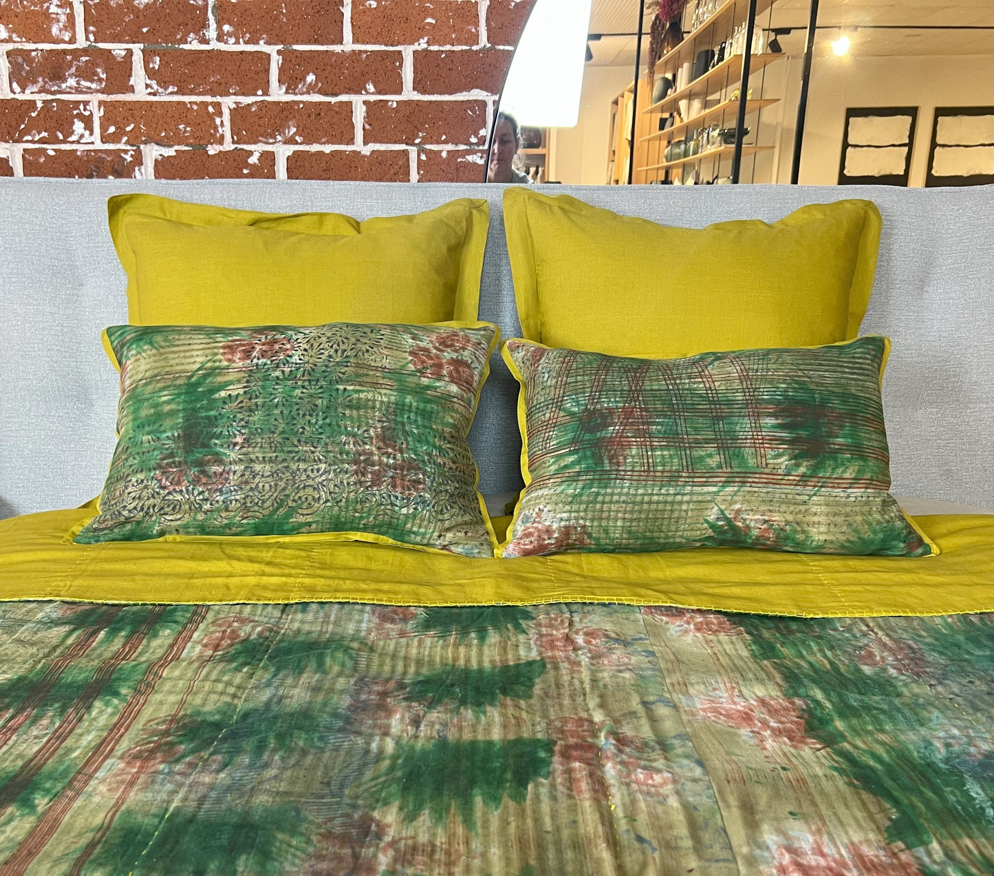 Euro Pillow Cover - 60 x 60cm Jasper and Citrine