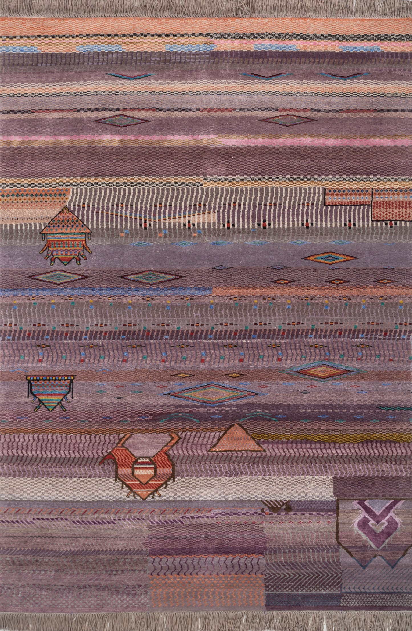 Mancaha Rug - Mannu 170 x 240 cm - Mauve/burnished gold hand knotted Rug