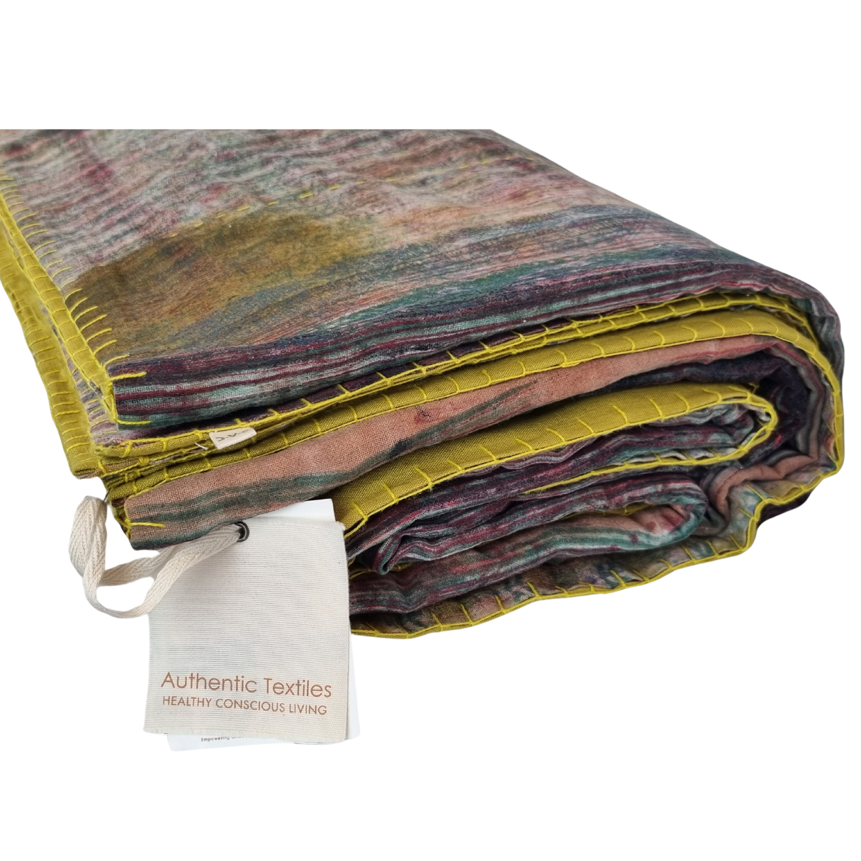 Kantha Quilt - Eclipse / Citrine - One of a Kind