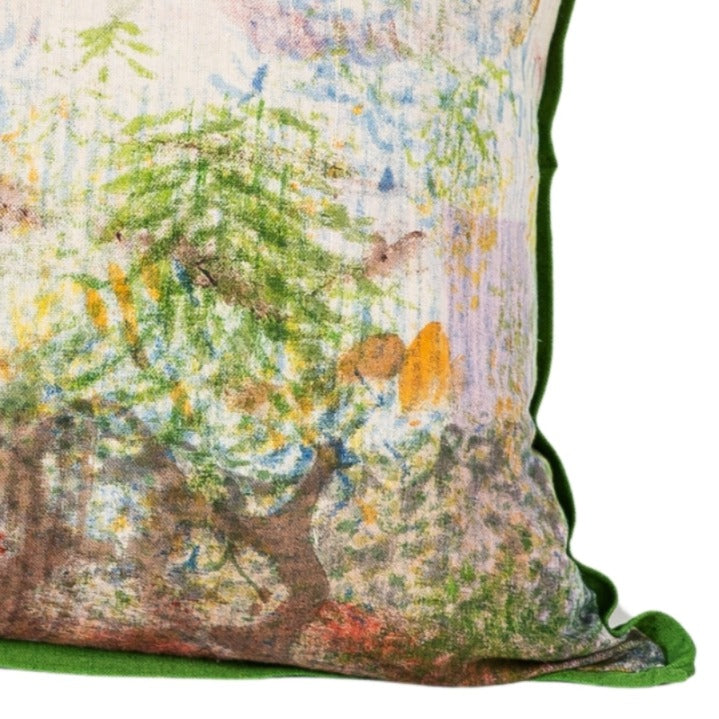 Cushion Cover - Painterly Forest / Moss - 40 x 60 - One of a Kind