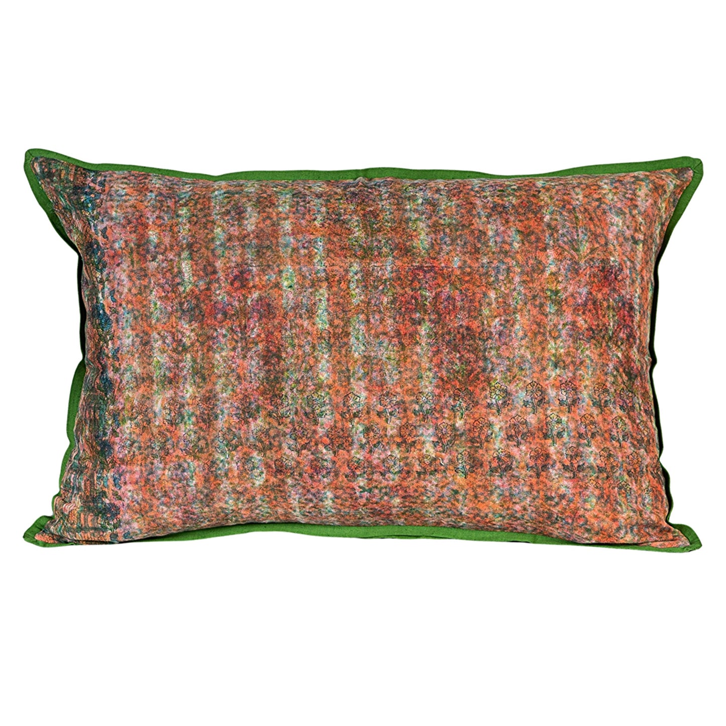 Cushion Cover - Tangerine / Moss - 40 x 60 - Limited Edition of 2