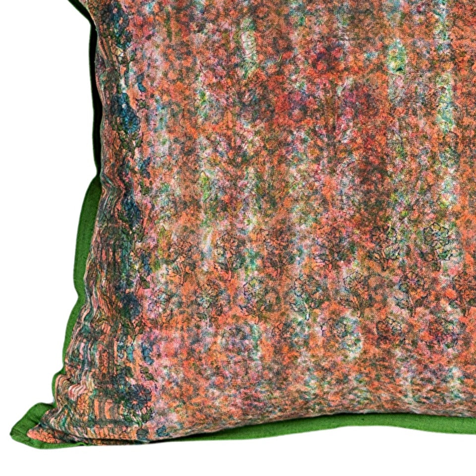 Cushion Cover - Tangerine / Moss - 40 x 60 - Limited Edition of 2