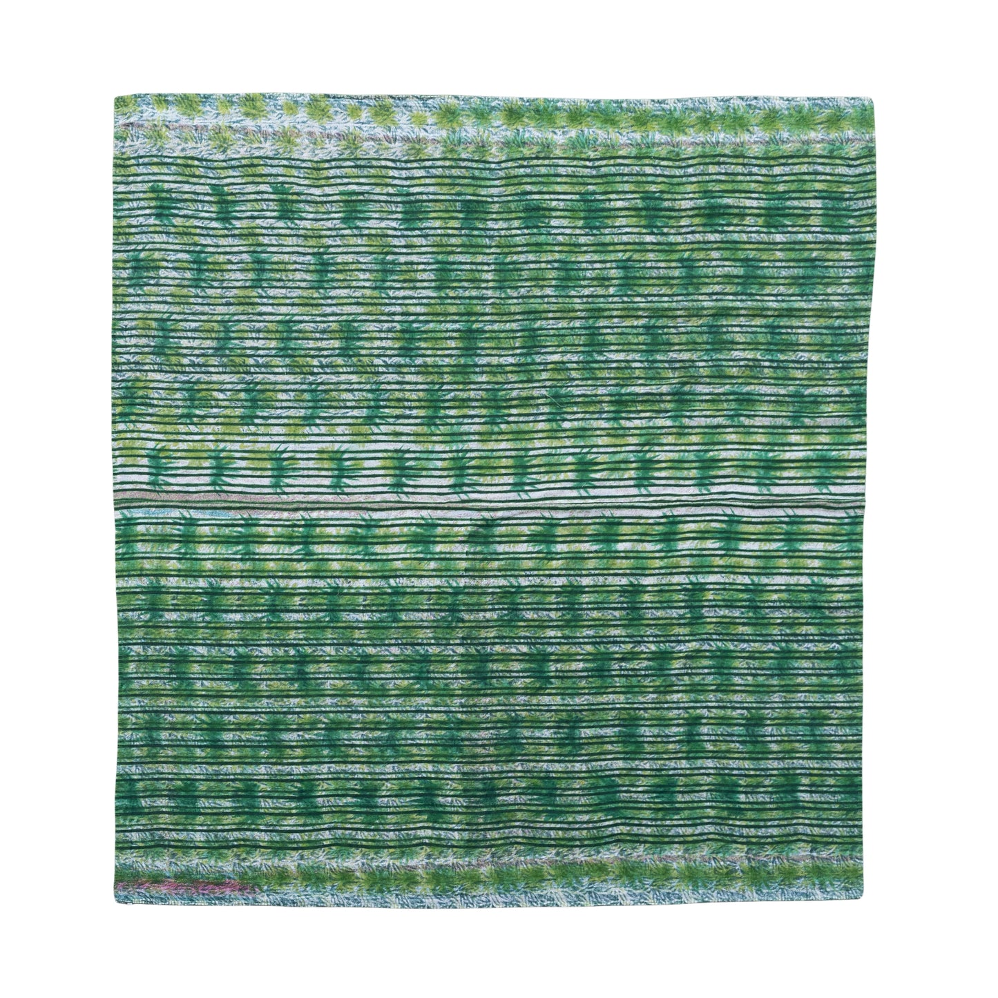 Full Kantha Doha Quilt - Bamboo Forest / Moss -One-of-a-Kind