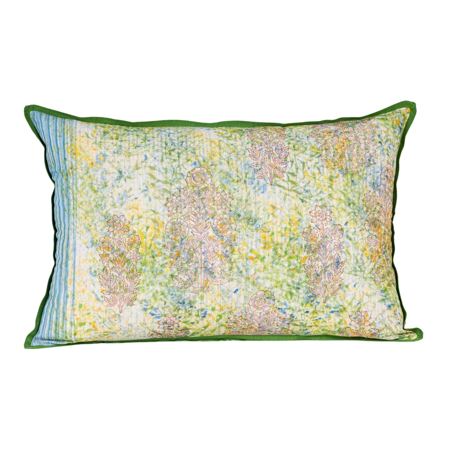 Cushion Cover - Wild Meadow Stamped / Moss - 40 x 60 Series of 5