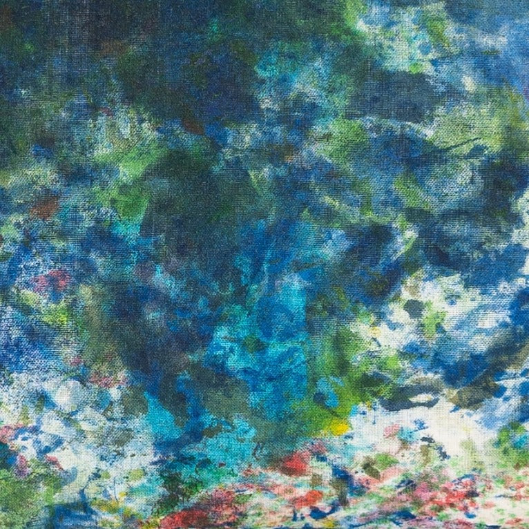 Cushion Cover - Painterly Storm / Moss 40 x 60 cm One-of-a-Kind