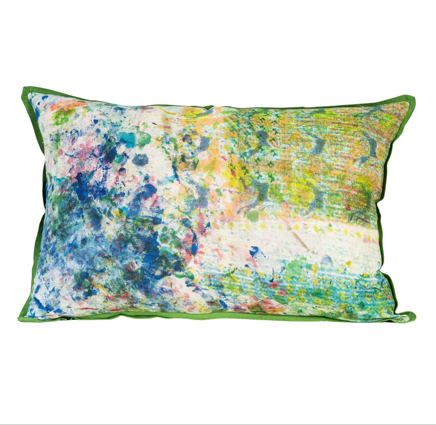 Cushion Cover - Painterly Garden / Moss 40 x 60 cm One-of-a-Kind