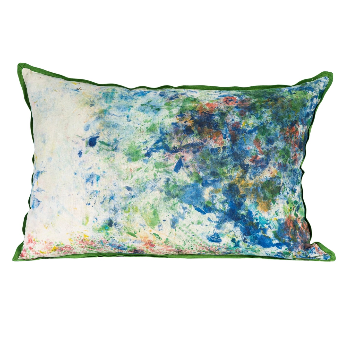 Cushion Cover - Painterly Waters / Moss 40 x 60 cm One-of-a-Kind