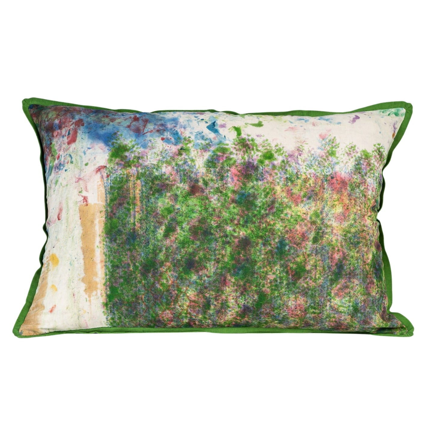 Cushion Cover - Painterly in Olive / Moss - 40 x 60 One of a Kind