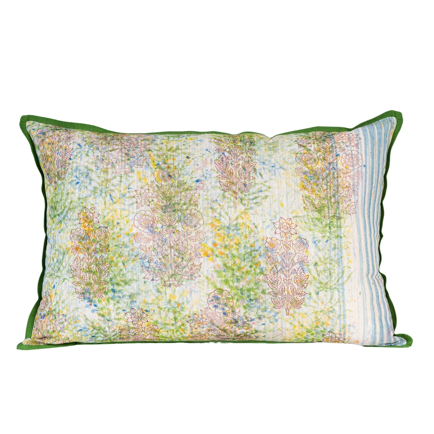 Cushion Cover - Wild Meadow Stamped / Moss - 40 x 60 Series of 5