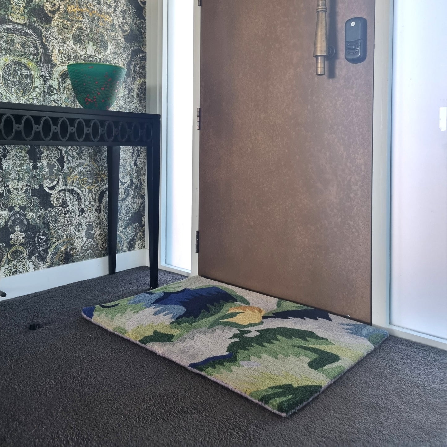 100% Wool Doormat - Abstract Garden