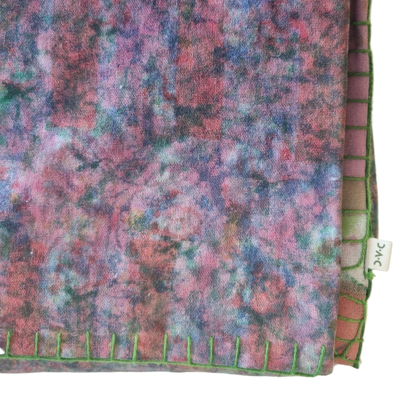 Half Kantha Dohar Quilt - Moss Q.M.123