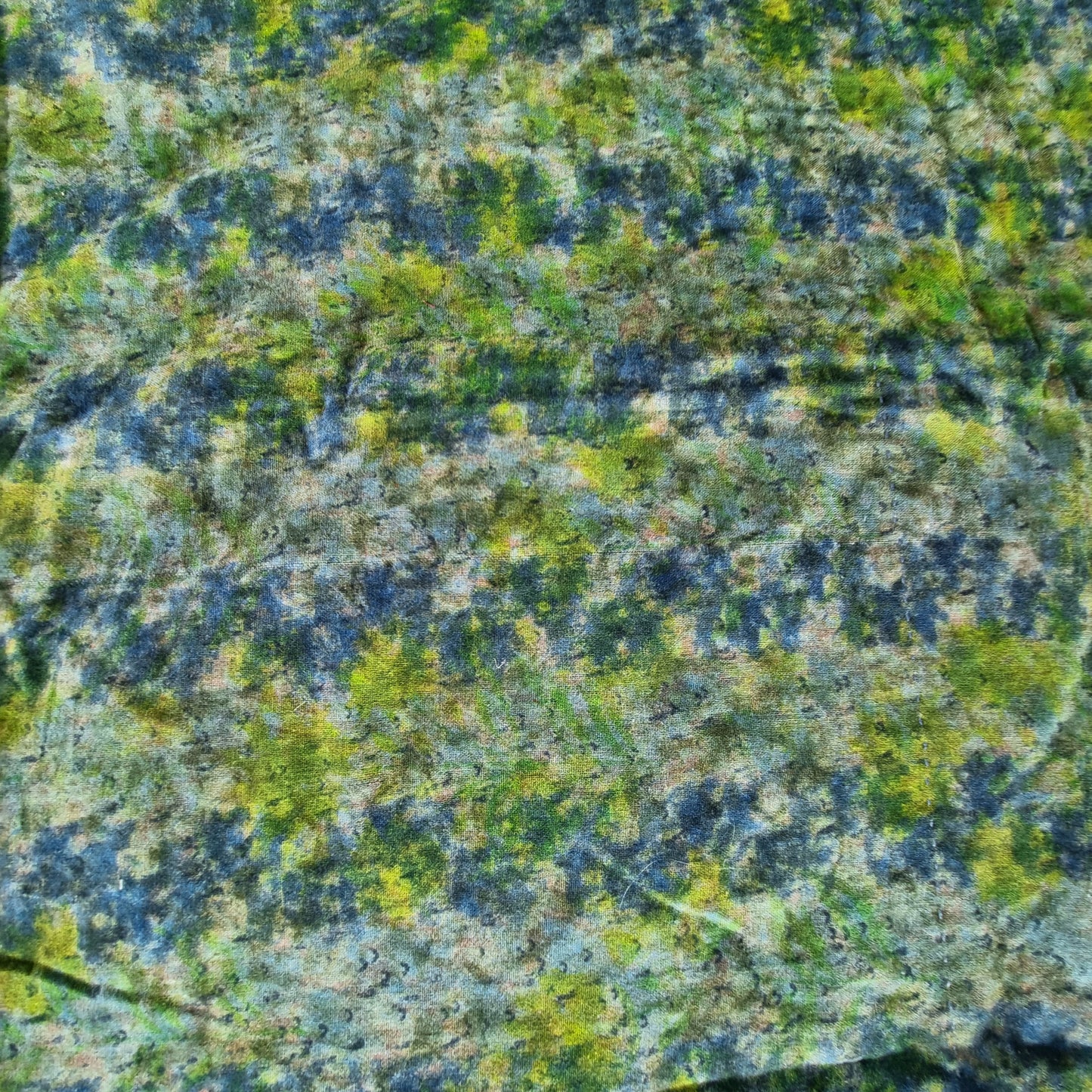 Half Kantha Doha Quilt - Water Garden / Blue Iris - One of a Kind