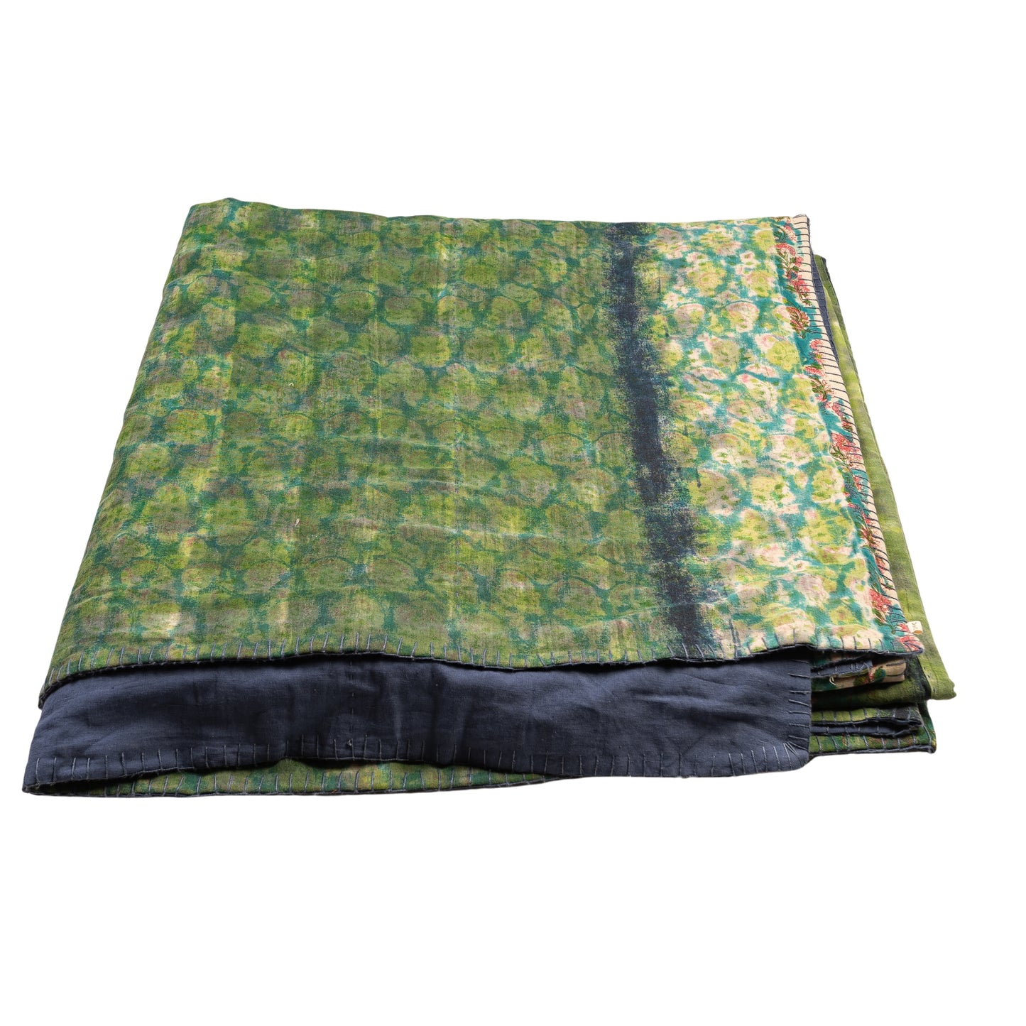 Full Kantha Doha Quilt - Blue Iris Q.BI 104