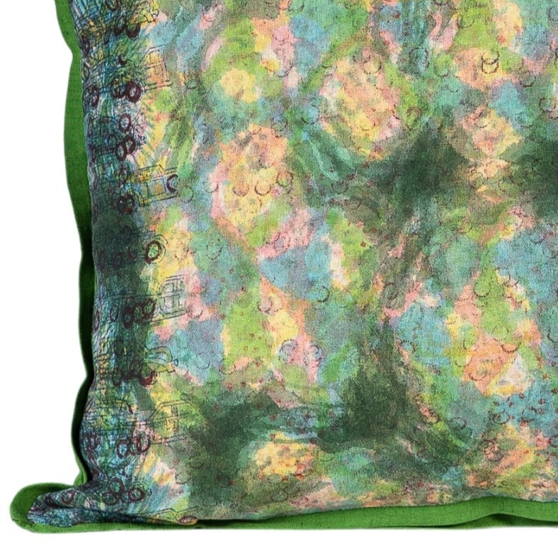 Cushion Cover - Lime Contrast / Moss 40 x 60 Limited Edition of 2