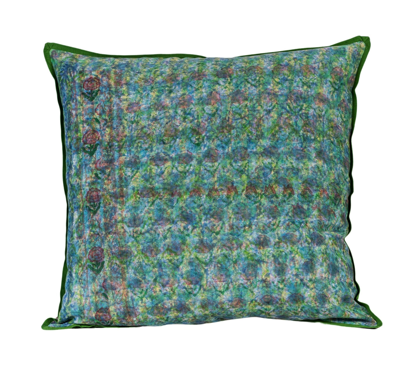 Cushion Cover - Blue Lime / Moss - 55 x 55 - Limited Edition of 2