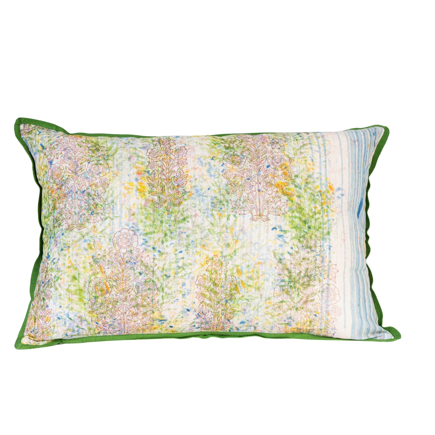 Cushion Cover - Wild Meadow Stamped / Moss - 40 x 60 Series of 5