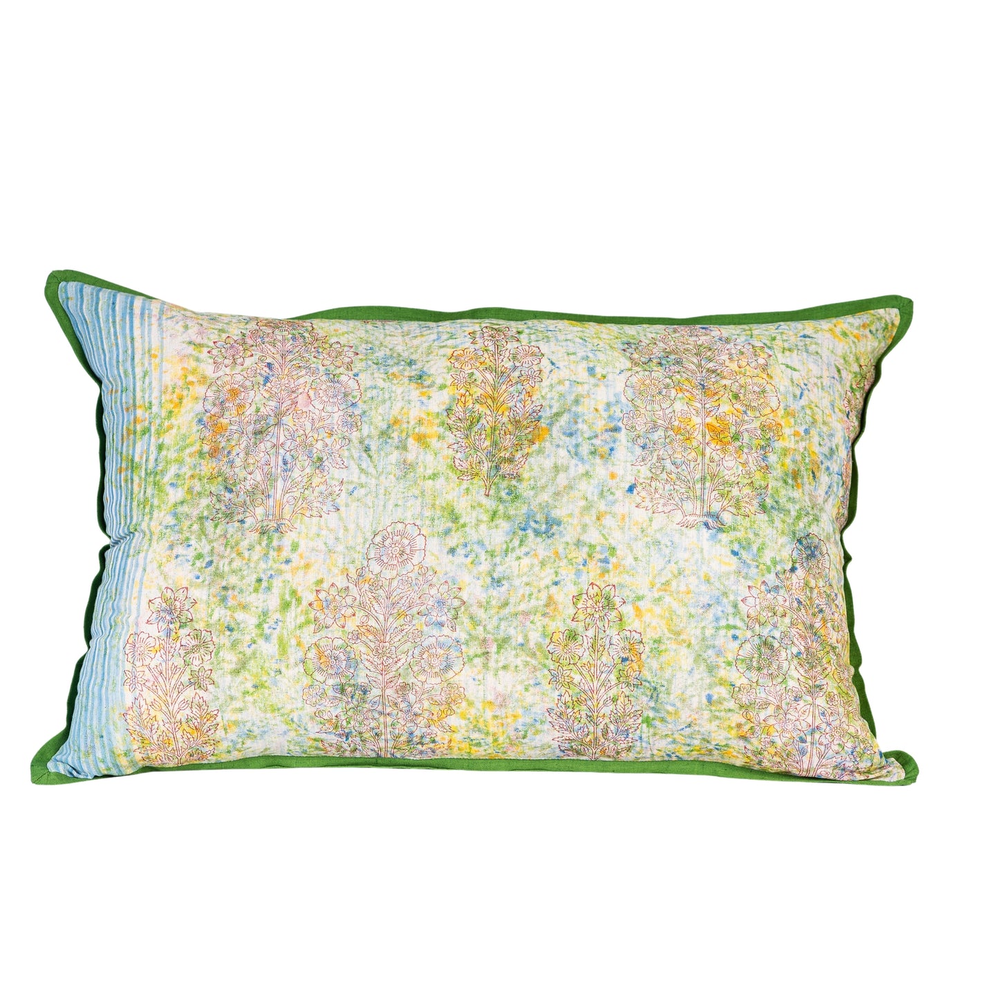 Cushion Cover - Wild Meadow Stamped / Moss - 40 x 60 Series of 5