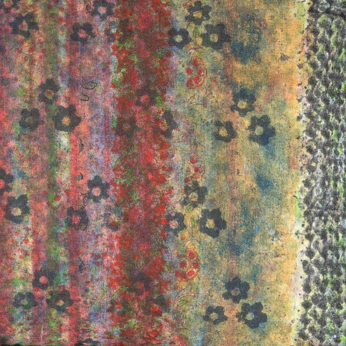 Cushion Cover - Blossom Blue Striped / Moss - 40 x 60 One-of-a-Kind