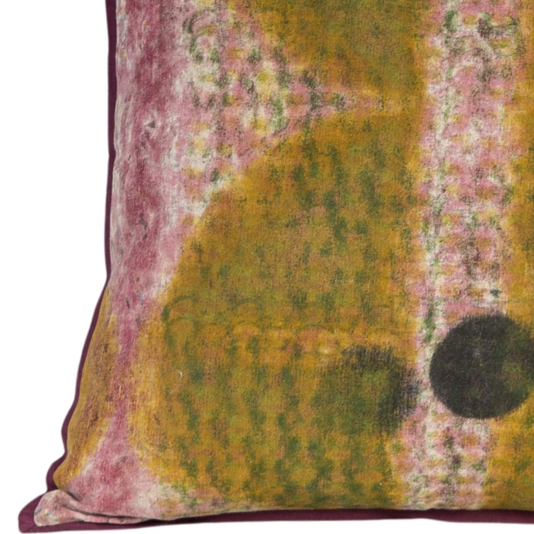 Cushion Cover - Abstract Circles / Damson - 55 x 55 Limited Edition of 4