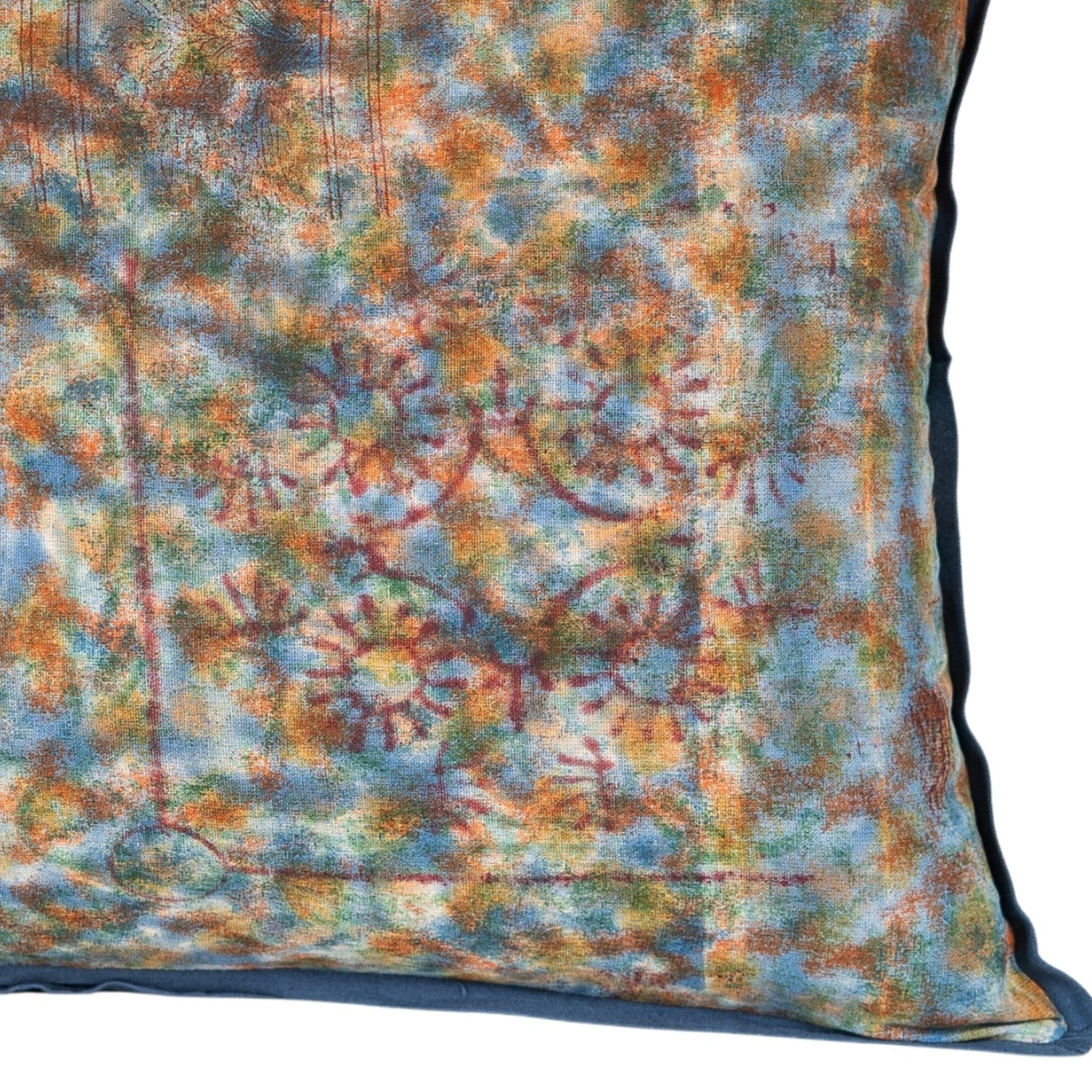 Cushion Cover - Coral Bloom 1 / Blue Iris - 40 x 60 - One of a Kind