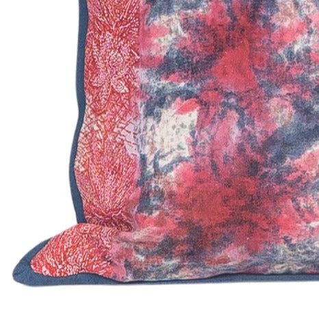 Cushion Cover - Cerise Dusk / Blue Iris 55 x 55 Limited Edition of 3