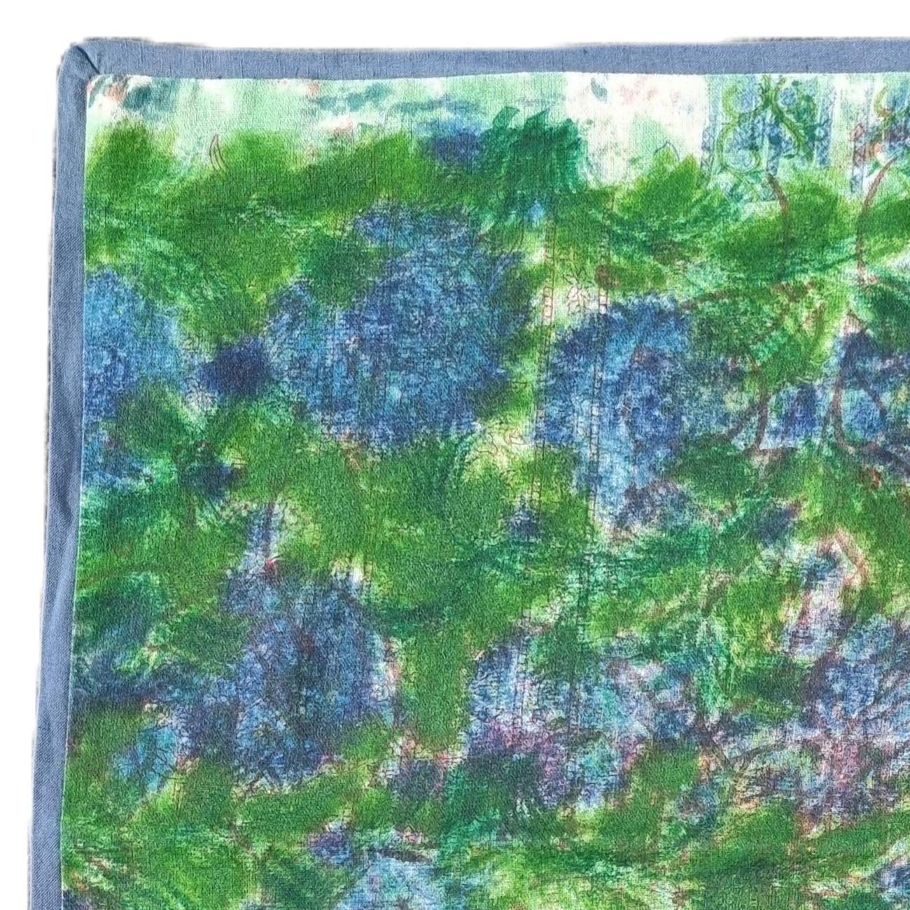 Cushion Cover - Emerald Sapphire / Moss 55 x 55 cm One-of-a-Kind