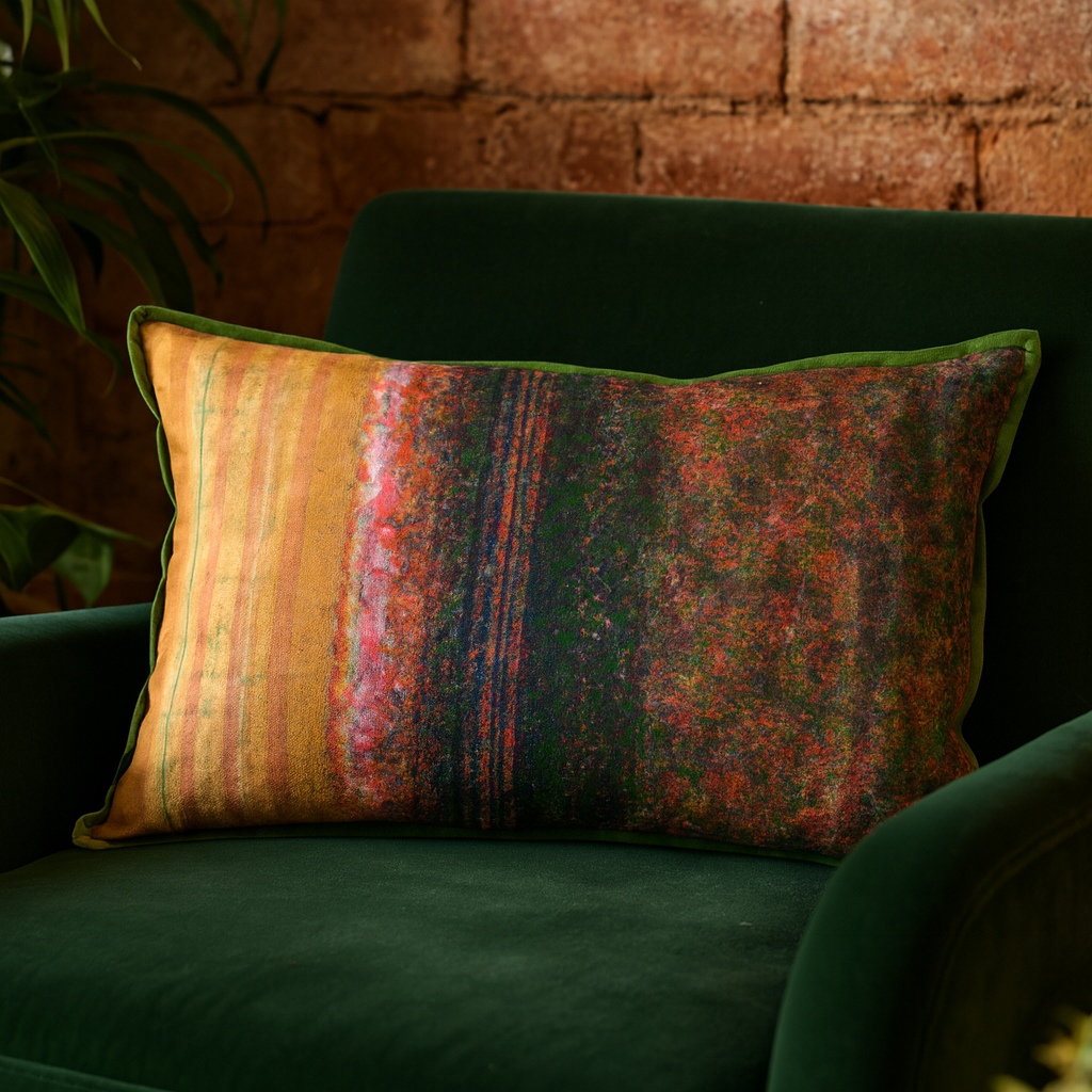 Cushion Cover - Saturated Stripe 2 / Moss - 40 x 60 - Limited Edition of 4