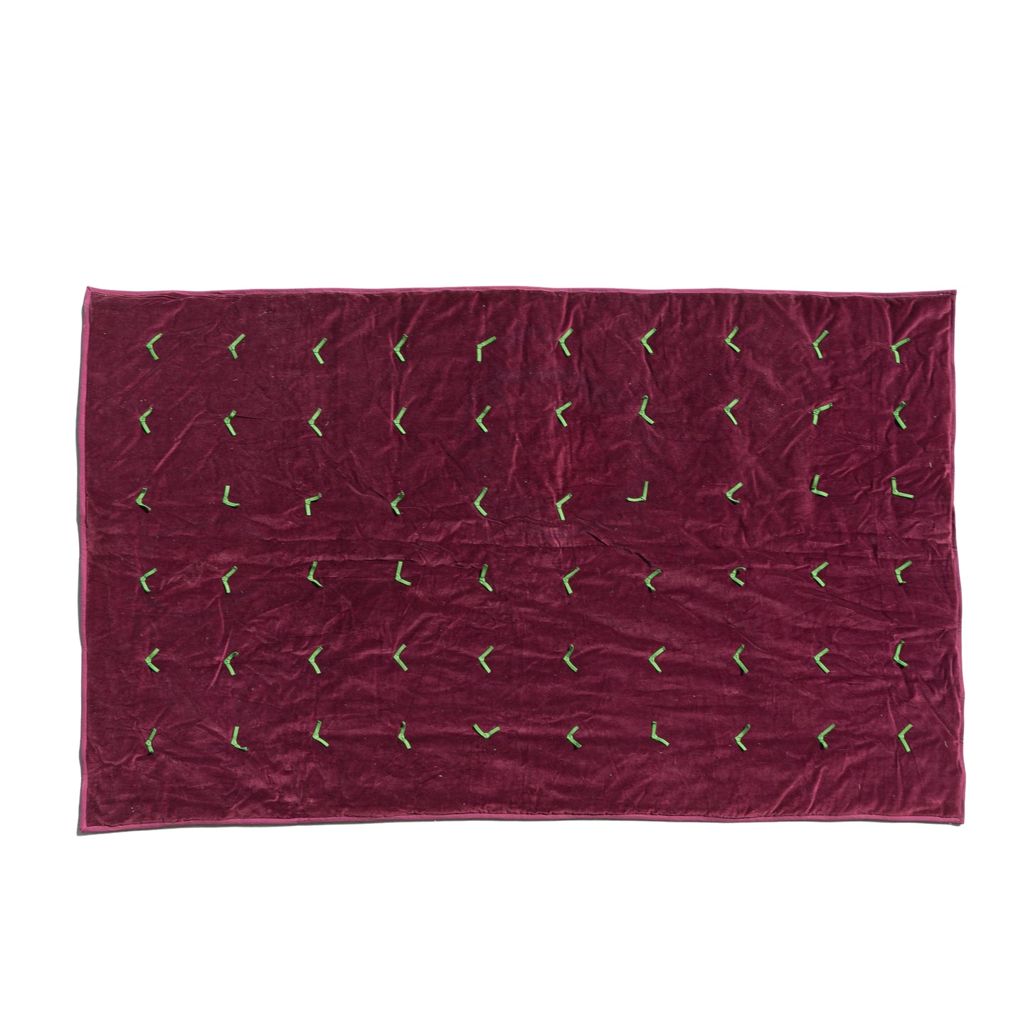 100% Natural Fibre Velvet Comforter Damson