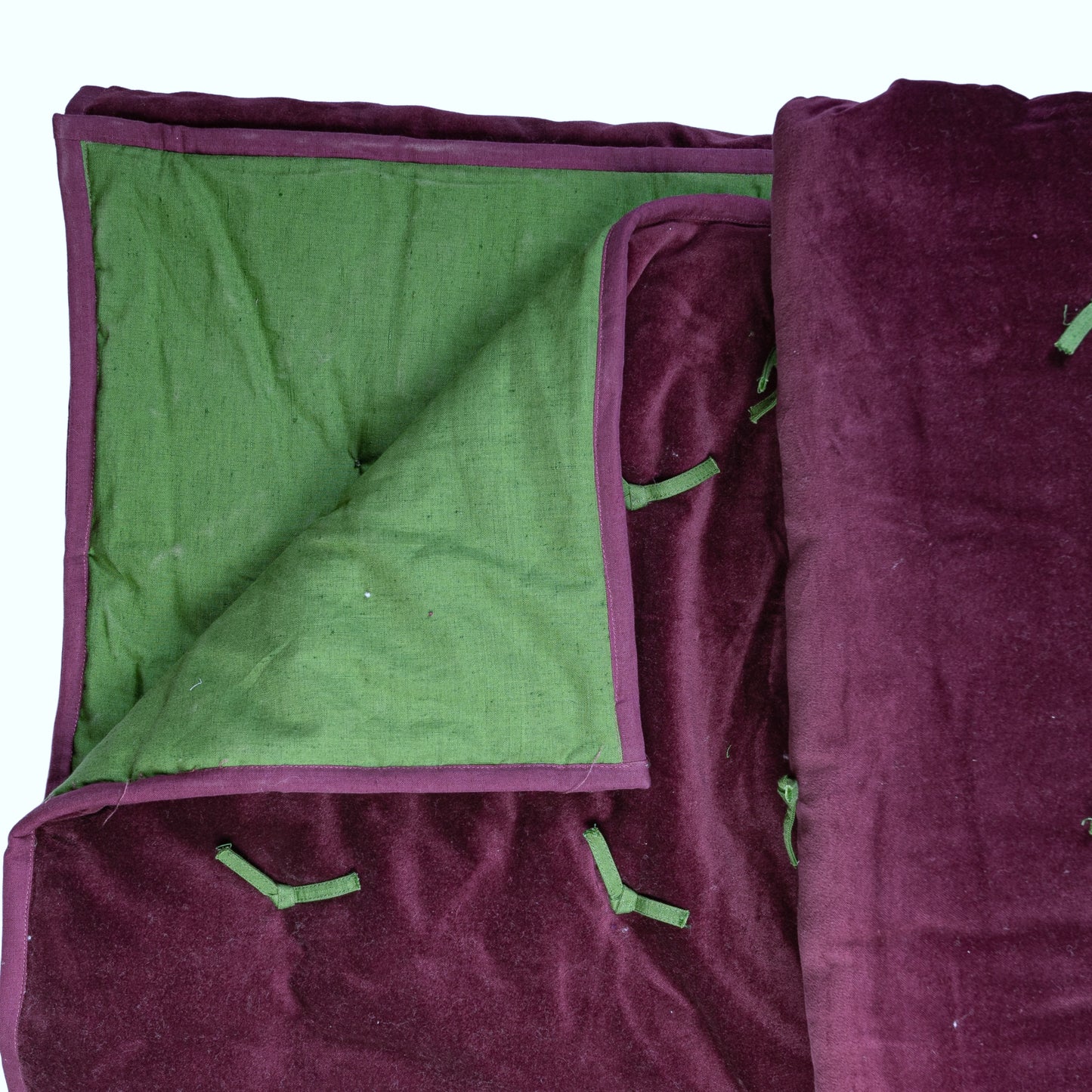 100% Natural Fibre Velvet Comforter Damson