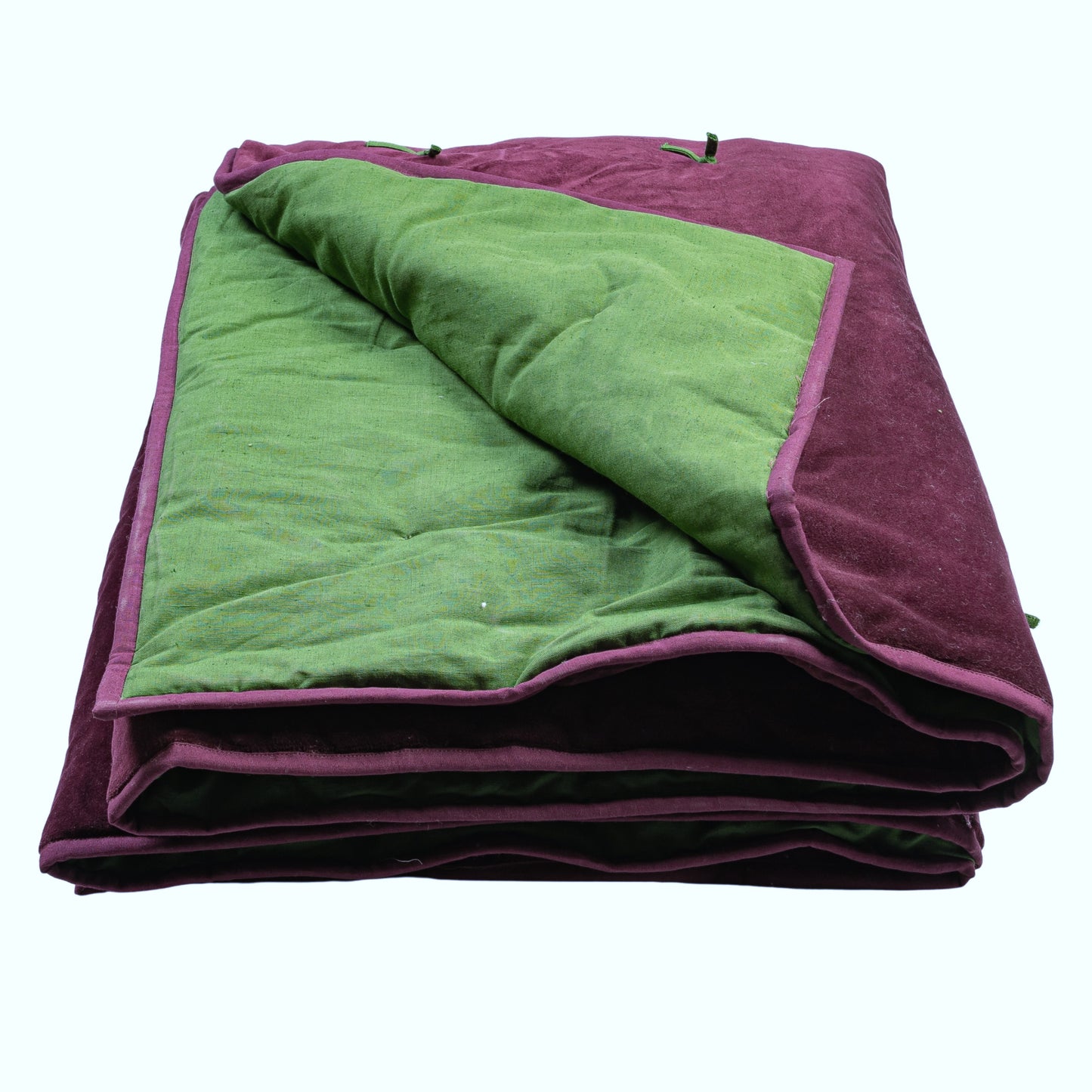 100% Natural Fibre Velvet Comforter Damson