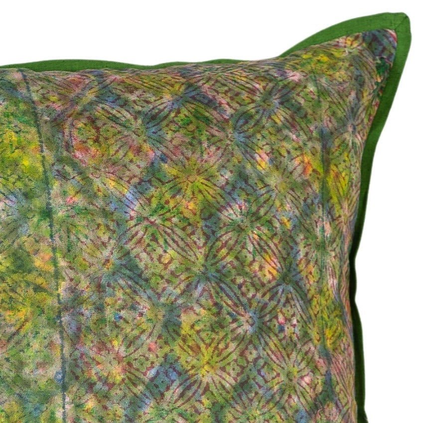 Cushion Cover - Meadow Starburst / Moss - 55 x 55 Limited Edition of 2