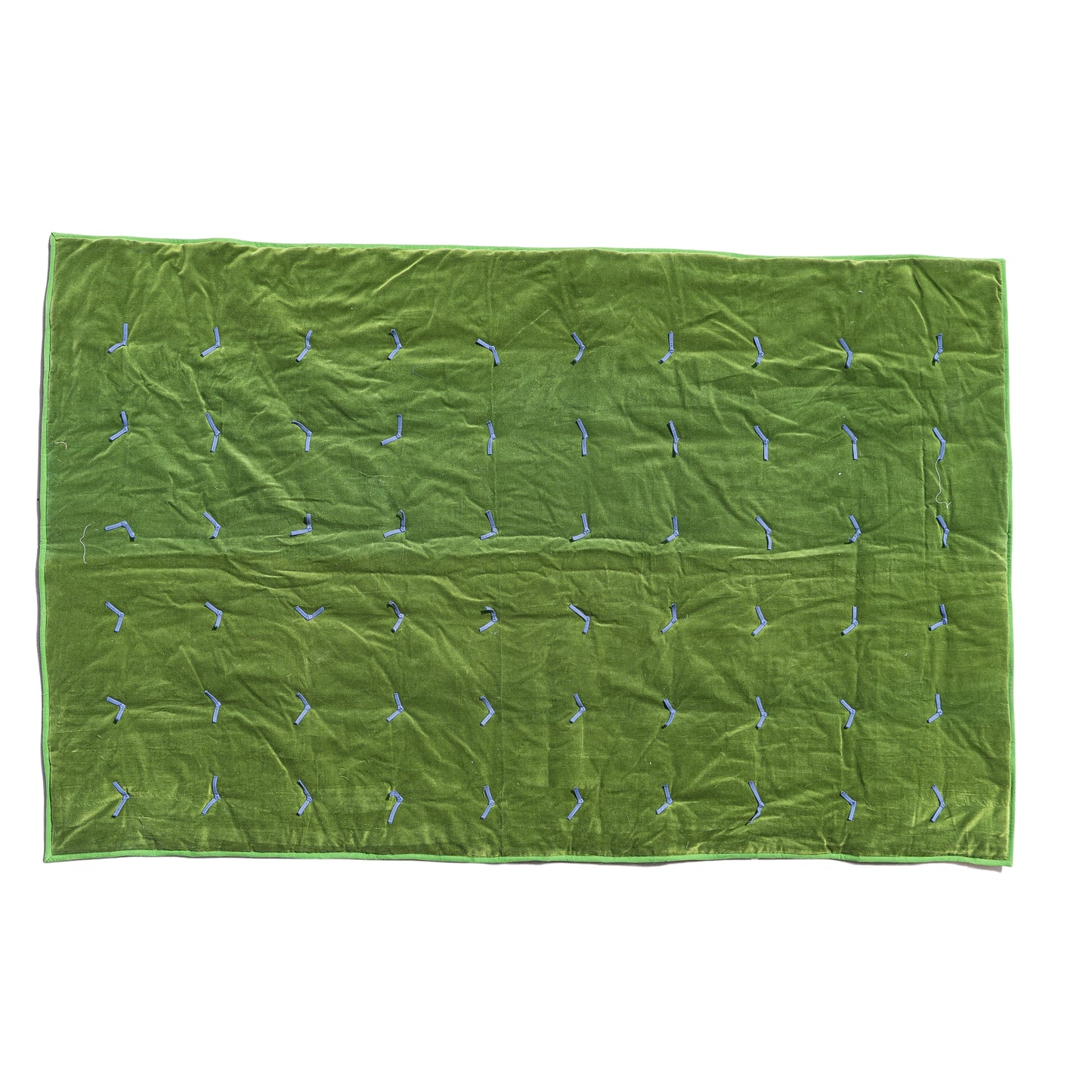 100% Natural Fibre Velvet Comforter Moss Green