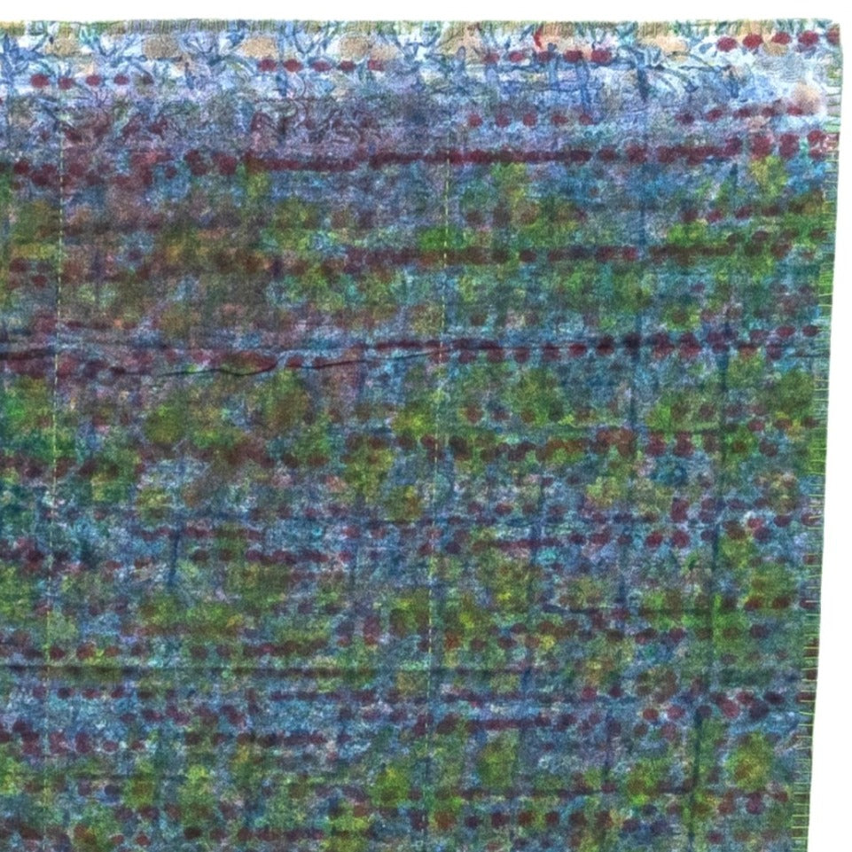 Half Kantha Doha Quilt - Moss Q.M.103