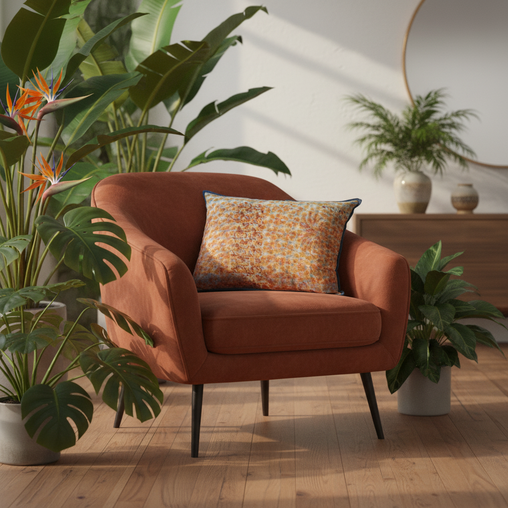 Coral Bloom 5 cushion - interior lifestyle setting