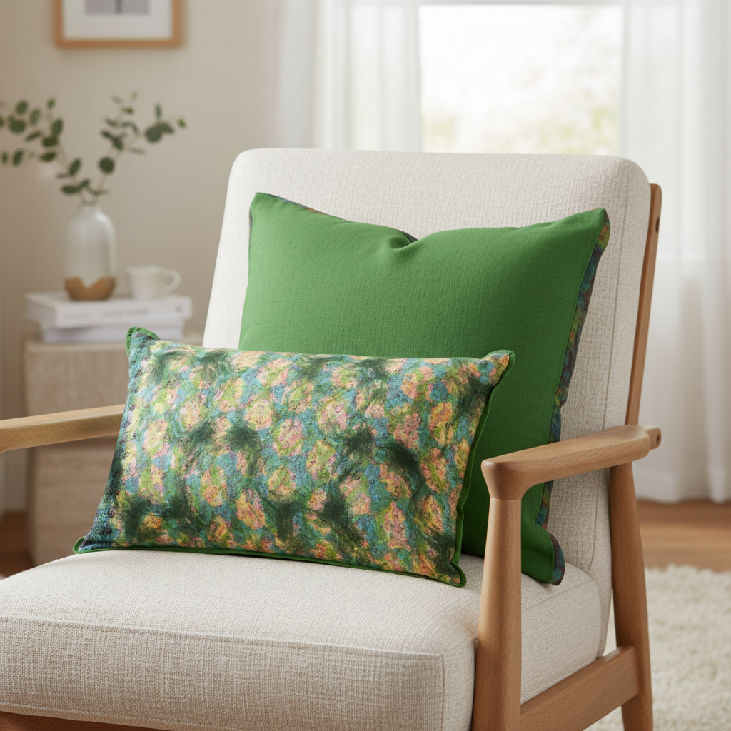 Panel Box Cushion 50 x 50 Moss