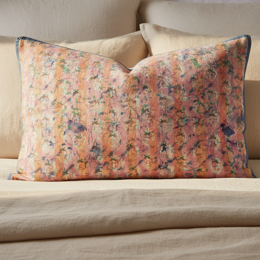 Hero close-up on cream linen bed